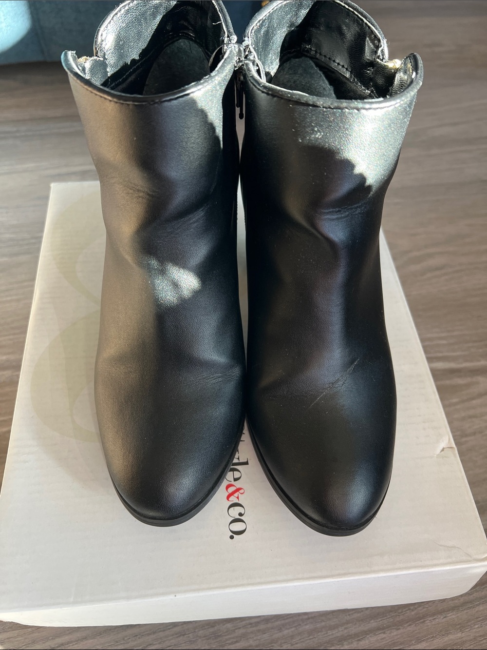 Style & Co Jamilablk Classic Black Women's Ankle Booties with Side Zip